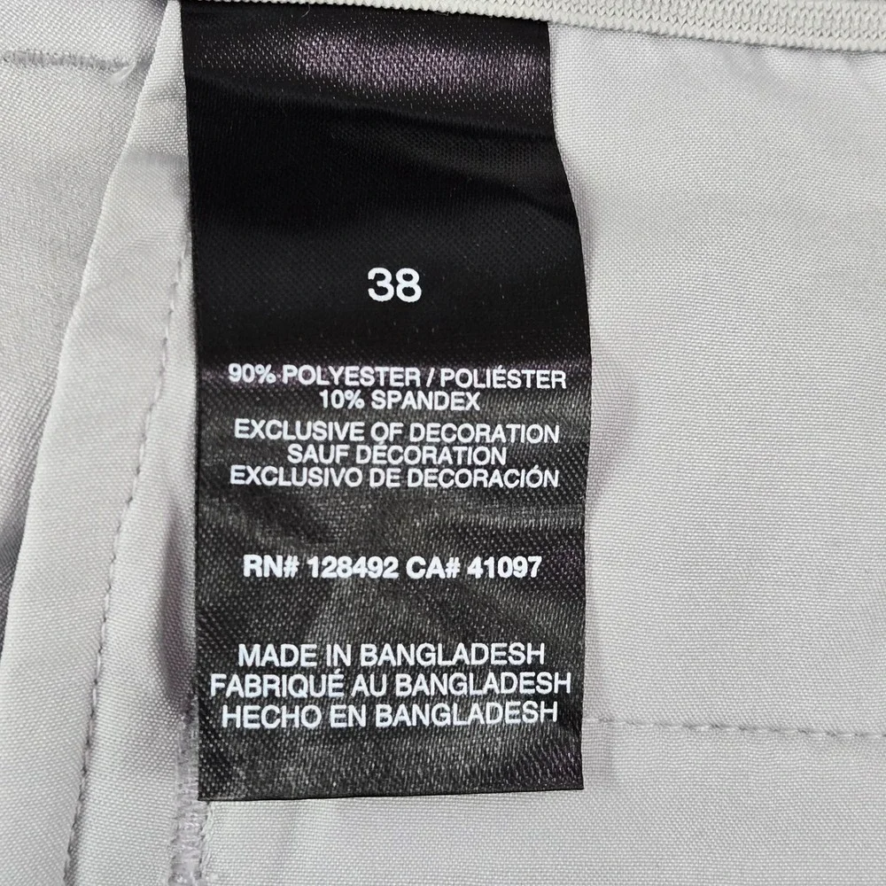 Greg Norman Men Shorts 38 Light‎ Gray Cargo Pocket High Rise 9 in Inseam NWT